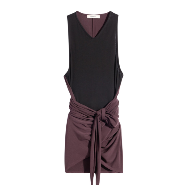 Lemaire Sleeveless Wrap Top in Viscose Crepe Jersey - Tops - Parisian Minimalist Luxury at Coveti