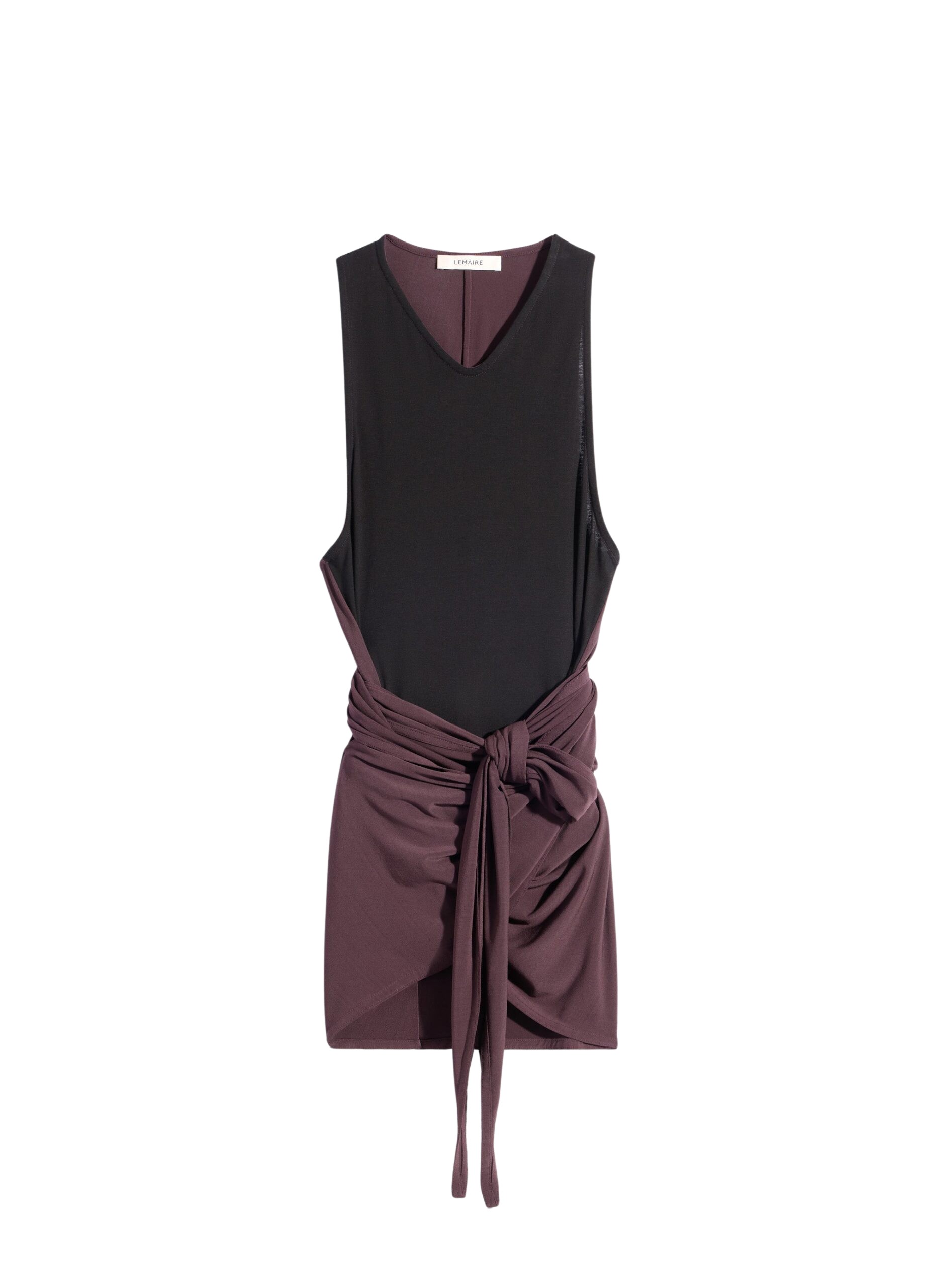 Lemaire Sleeveless Wrap Top in Viscose Crepe Jersey