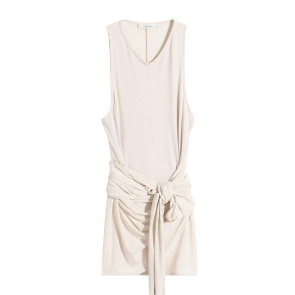 Lemaire Sleeveless Wrap Top in Viscose Crepe Jersey - Tops - Parisian Minimalist Luxury at Coveti