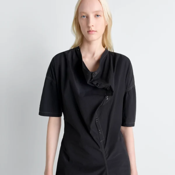 Lemaire Soft Collar Dress in Crepe Cotton - Dresses - Parisian Minimalist Luxury at Coveti