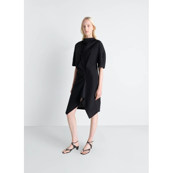 Lemaire Soft Collar Dress in Crepe Cotton, view 5
