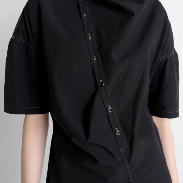 Lemaire Soft Collar Dress in Crepe Cotton - Dresses - Parisian Minimalist Luxury at Coveti