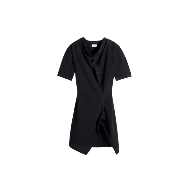 Lemaire Soft Collar Dress in Crepe Cotton - Dresses - Parisian Minimalist Luxury at Coveti