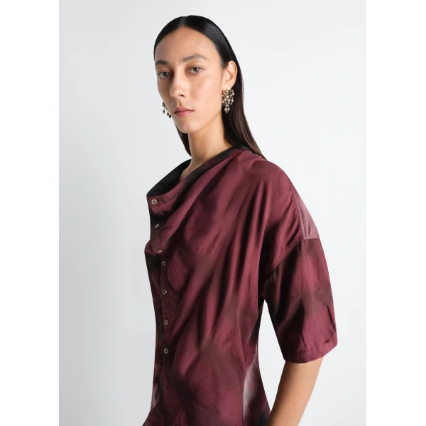 Lemaire Soft Collar Dress in Viscose Cotton, view 6