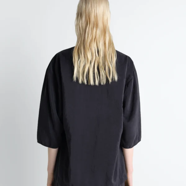 Lemaire Soft Collar Top in Dry Silk - Tops - Parisian Minimalist Luxury at Coveti