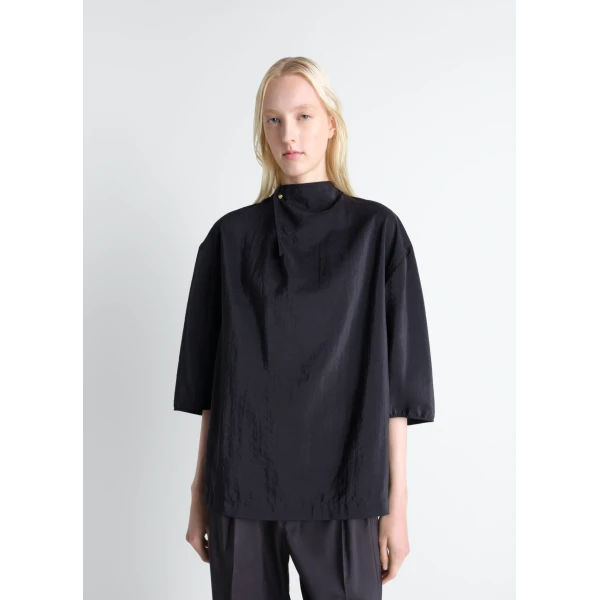 Lemaire Soft Collar Top in Dry Silk, view 3