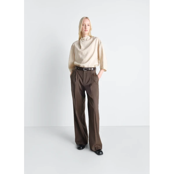 Lemaire Soft Collar Top in Dry Silk, view 4