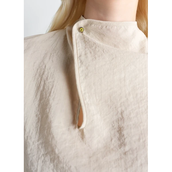 Lemaire Soft Collar Top in Dry Silk, view 5