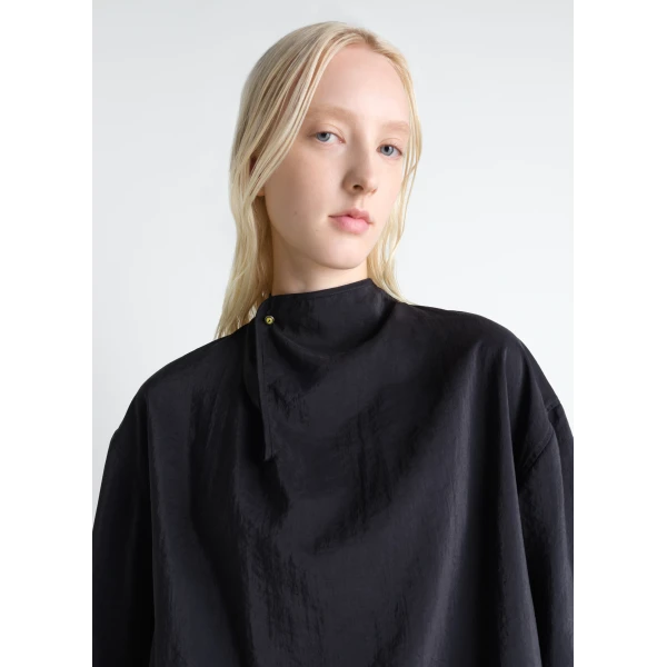 Lemaire Soft Collar Top in Dry Silk, view 6