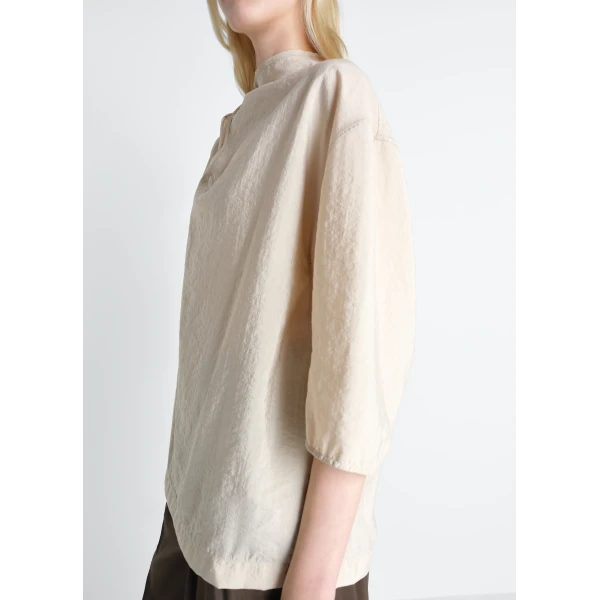 Lemaire Soft Collar Top in Dry Silk, view 6