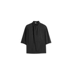 Lemaire Soft Collar Top in Dry Silk - Tops - Parisian Minimalist Luxury at Coveti