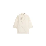Lemaire Soft Collar Top in Dry Silk - Tops - Parisian Minimalist Luxury at Coveti