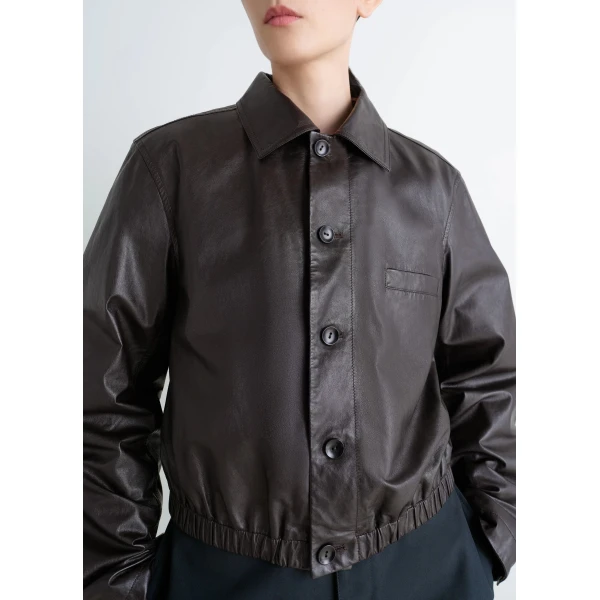 Lemaire Soft Leather Blouson - Jackets - Parisian Minimalist Luxury at Coveti