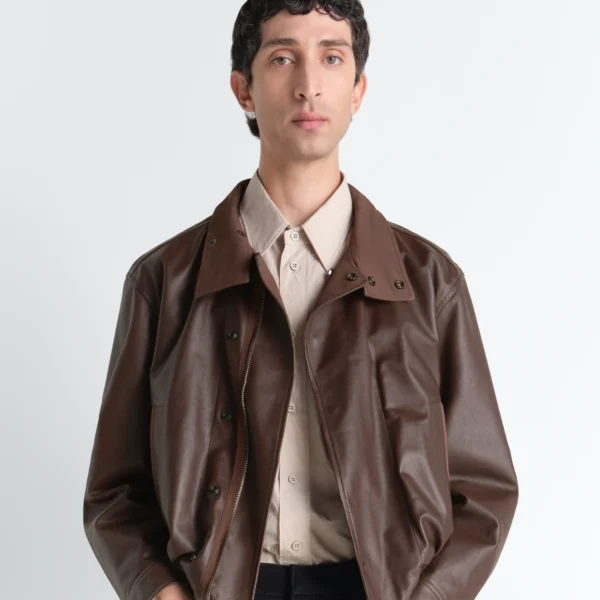 Lemaire Soft Leather Blouson in Leather - Jackets - Parisian Minimalist Luxury at Coveti