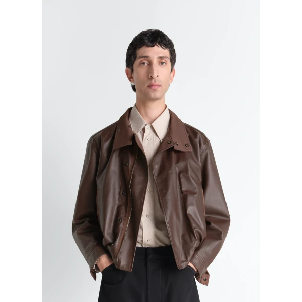 Lemaire Soft Leather Blouson in Leather Jacket, view 2
