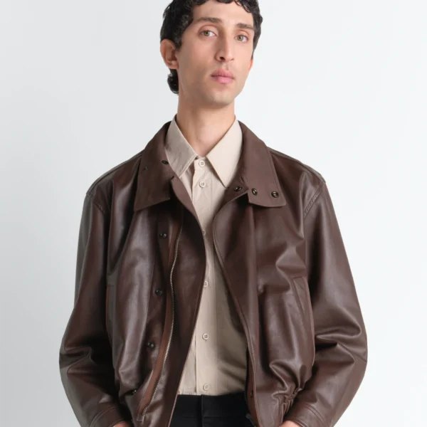 Lemaire Soft Leather Blouson in Leather - Jackets - Parisian Minimalist Luxury at Coveti