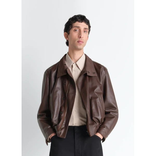 Lemaire Soft Leather Blouson in Leather Jacket, view 3