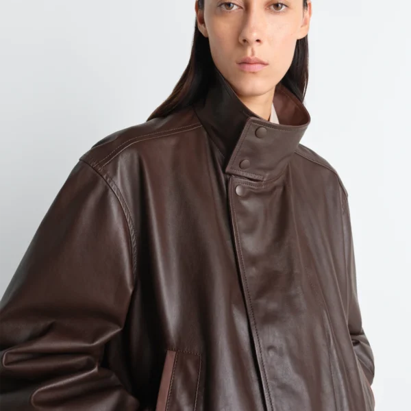 Lemaire Soft Leather Blouson in Leather - Jackets - Parisian Minimalist Luxury at Coveti