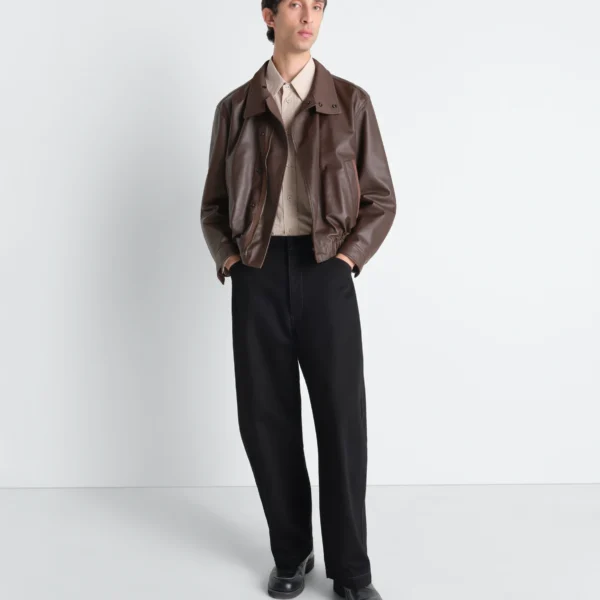 Lemaire Soft Leather Blouson in Leather - Jackets - Parisian Minimalist Luxury at Coveti
