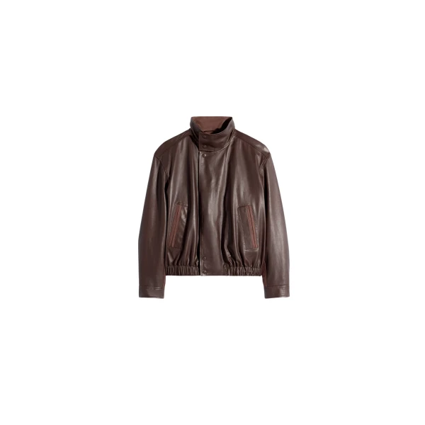 Lemaire Soft Leather Blouson in Leather - Jackets - Parisian Minimalist Luxury at Coveti