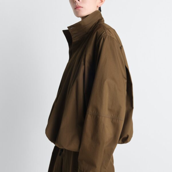Lemaire Soft Pleated Blouson in Cotton Satin - Jackets - Parisian Minimalist Luxury at Coveti