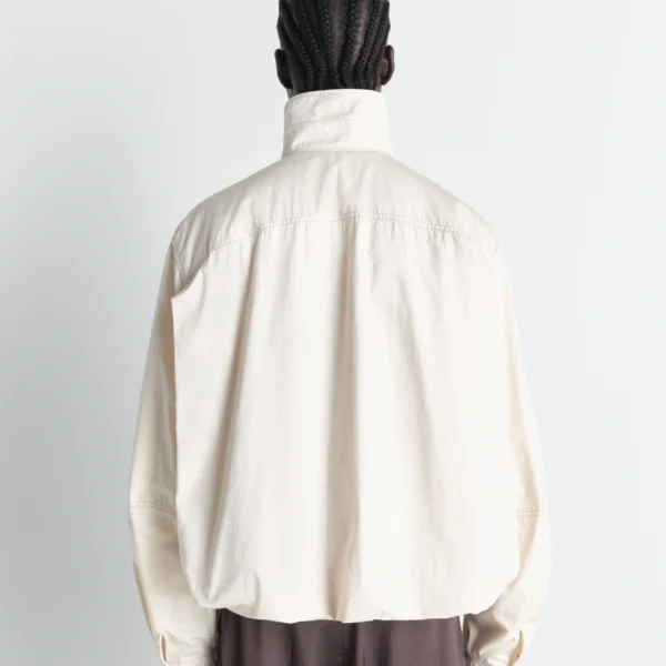 Lemaire Soft Pleated Blouson in Cotton Satin - Jackets - Parisian Minimalist Luxury at Coveti