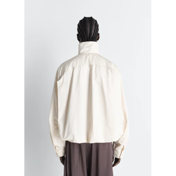 Lemaire Soft Pleated Blouson in Cotton Satin Jacket, view 6