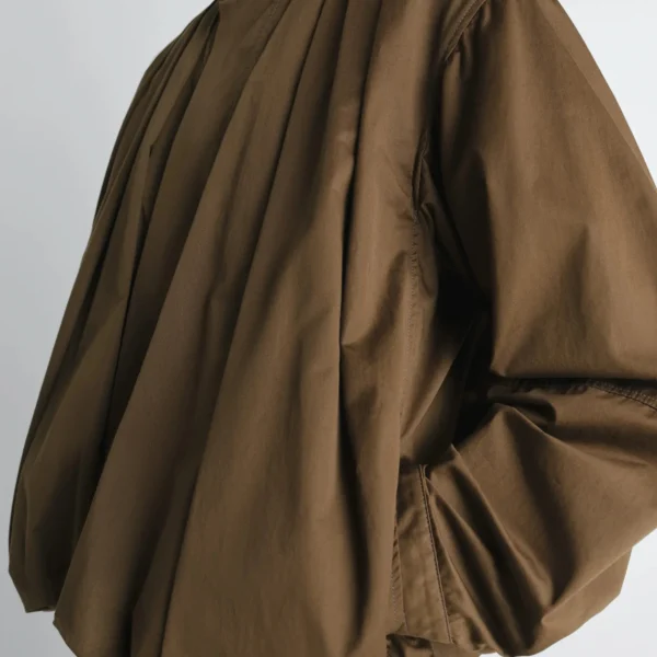 Lemaire Soft Pleated Blouson in Cotton Satin - Jackets - Parisian Minimalist Luxury at Coveti