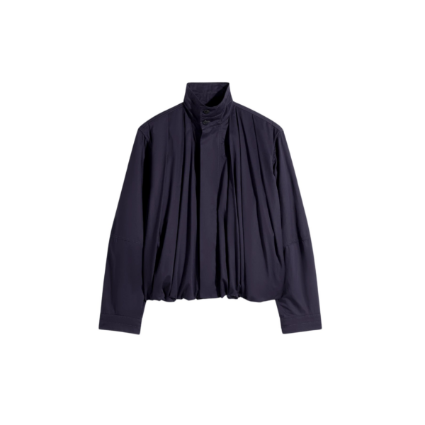 Lemaire Soft Pleated Blouson in Cotton Satin - Jackets - Parisian Minimalist Luxury at Coveti