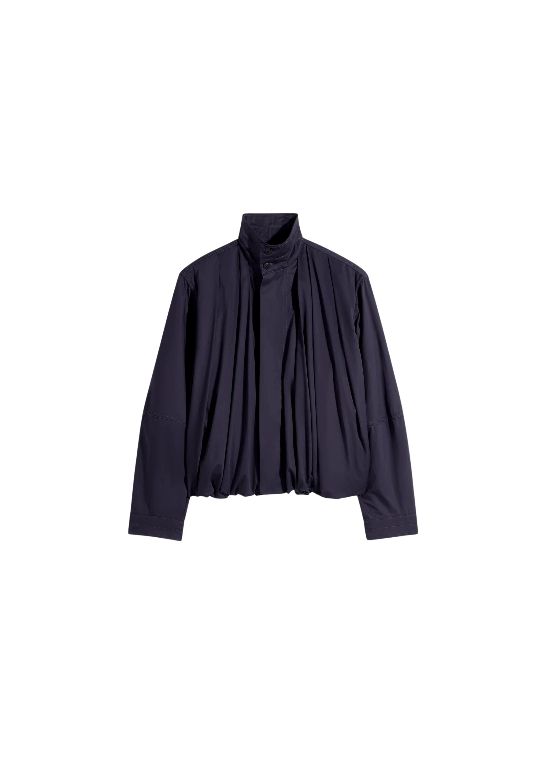 Lemaire-Soft-Pleated-Blouson-in-Cotton-Satin-coveti-743873_nobg Lemaire Soft Pleated Blouson in Cotton Satin - Jackets - Parisian Minimalist Luxury at Coveti