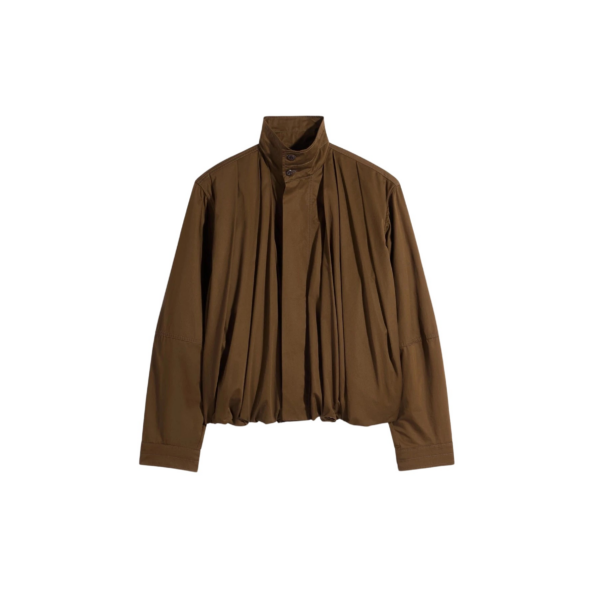 Lemaire Soft Pleated Blouson in Cotton Satin - Jackets - Parisian Minimalist Luxury at Coveti