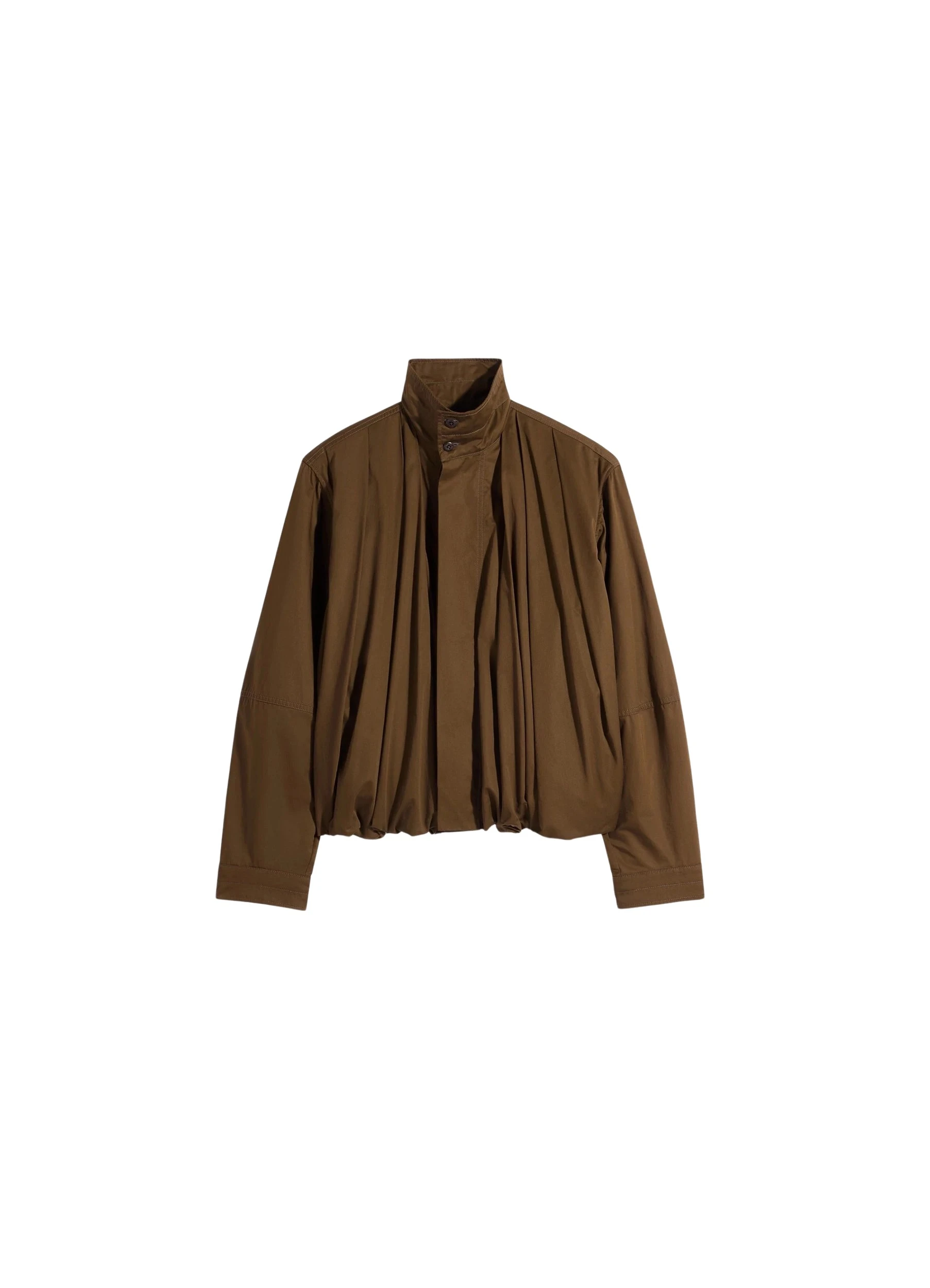 Lemaire-Soft-Pleated-Blouson-in-Cotton-Satin-coveti72450_nobg Lemaire Soft Pleated Blouson in Cotton Satin - Jackets - Parisian Minimalist Luxury at Coveti