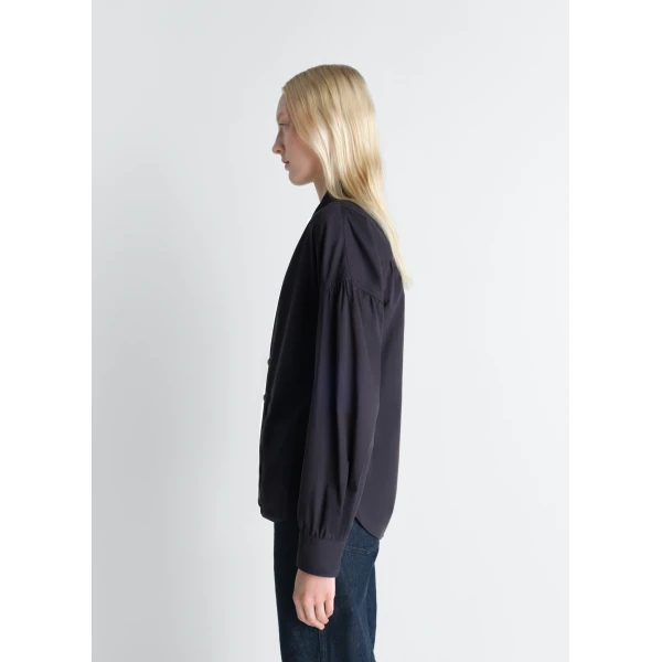 Lemaire Soft Pointed Collar Shirt in Washed Cotton Muslin, view 4