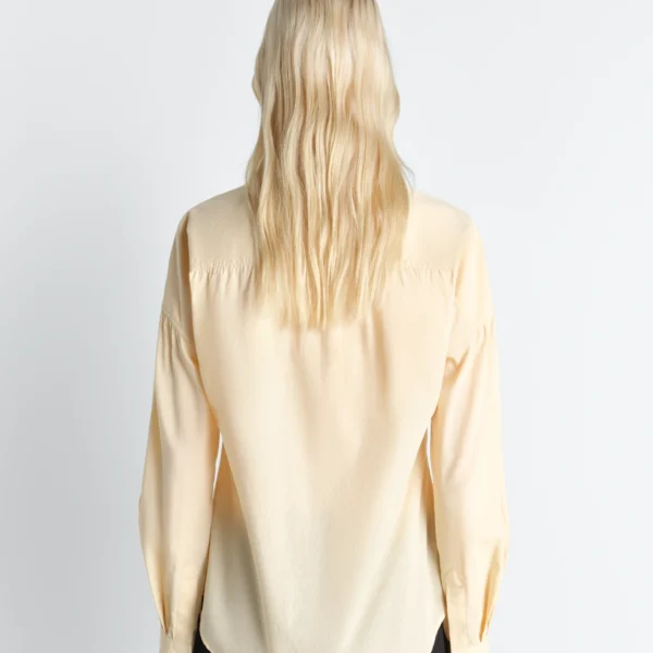 Lemaire Soft Pointed Collar Shirt in Washed Cotton Muslin - Tops - Parisian Minimalist Luxury at Coveti