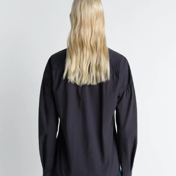Lemaire Soft Pointed Collar Shirt in Washed Cotton Muslin - Tops - Parisian Minimalist Luxury at Coveti