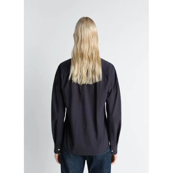 Lemaire Soft Pointed Collar Shirt in Washed Cotton Muslin, view 5