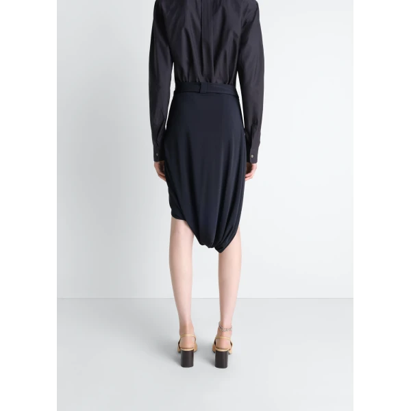 Lemaire Soft Wrap Skirt in Viscose Crepe Jersey, view 2
