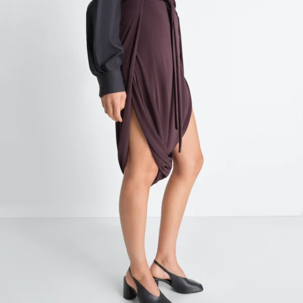 Lemaire Soft Wrap Skirt in Viscose Crepe Jersey - Skirts - Parisian Minimalist Luxury at Coveti
