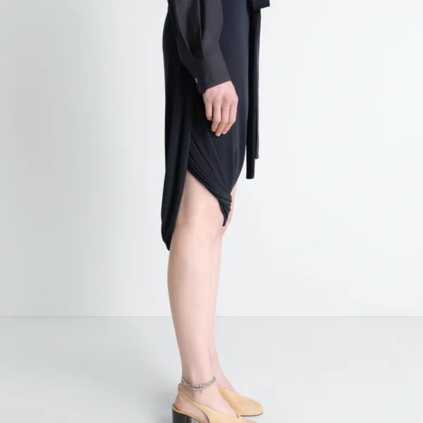Lemaire Soft Wrap Skirt in Viscose Crepe Jersey - Skirts - Parisian Minimalist Luxury at Coveti