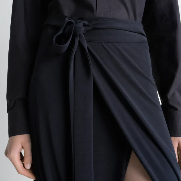 Lemaire Soft Wrap Skirt in Viscose Crepe Jersey - Skirts - Parisian Minimalist Luxury at Coveti