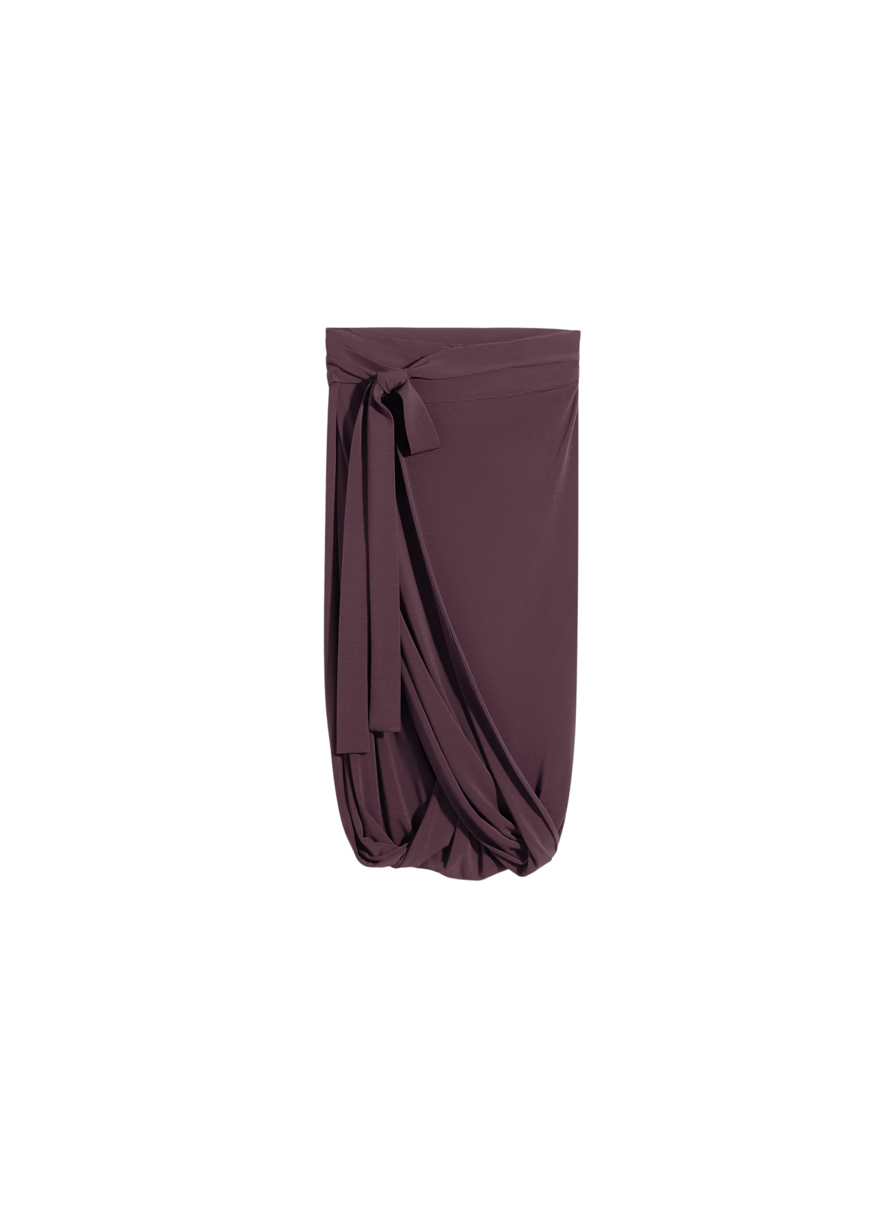 Lemaire Soft Wrap Skirt in Viscose Crepe Jersey