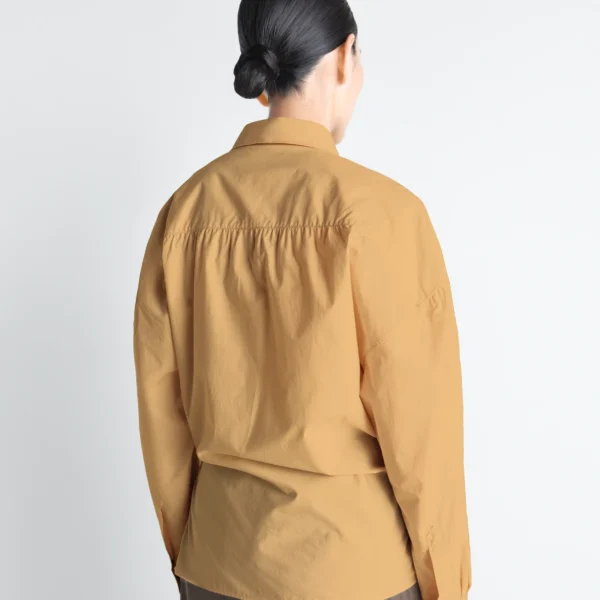 Lemaire Straight Collar Twisted Shirt in Washed Cotton Silk - Tops - Parisian Minimalist Luxury at Coveti