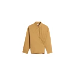 Lemaire Straight Collar Twisted Shirt in Washed Cotton Silk - Tops - Parisian Minimalist Luxury at Coveti