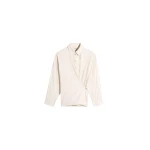 Lemaire-Straight-Collar-Twisted-Shirt-in-Washed-Cotton-Silk-coveti12703_nobg Lemaire Straight Collar Twisted Shirt in Washed Cotton Silk - Tops - Parisian Minimalist Luxury at Coveti