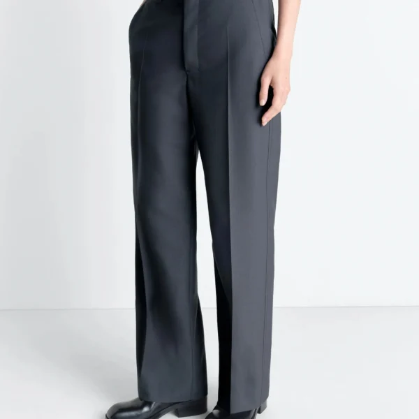 Lemaire Straight Tailored Pants in Polywool - Pants - Parisian Minimalist Luxury at Coveti