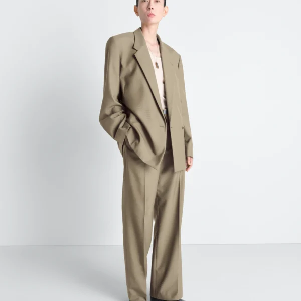 Lemaire Straight Tailored Pants in Polywool - Pants - Parisian Minimalist Luxury at Coveti