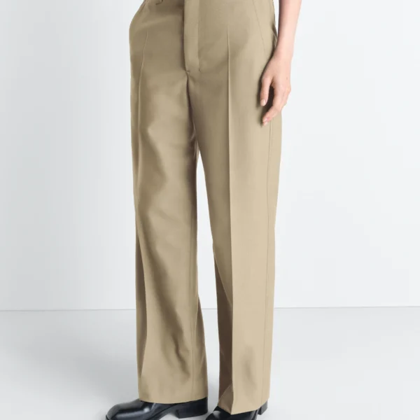 Lemaire Straight Tailored Pants in Polywool - Pants - Parisian Minimalist Luxury at Coveti