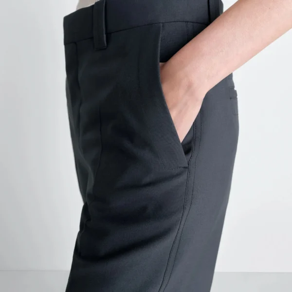Lemaire Straight Tailored Pants in Polywool - Pants - Parisian Minimalist Luxury at Coveti