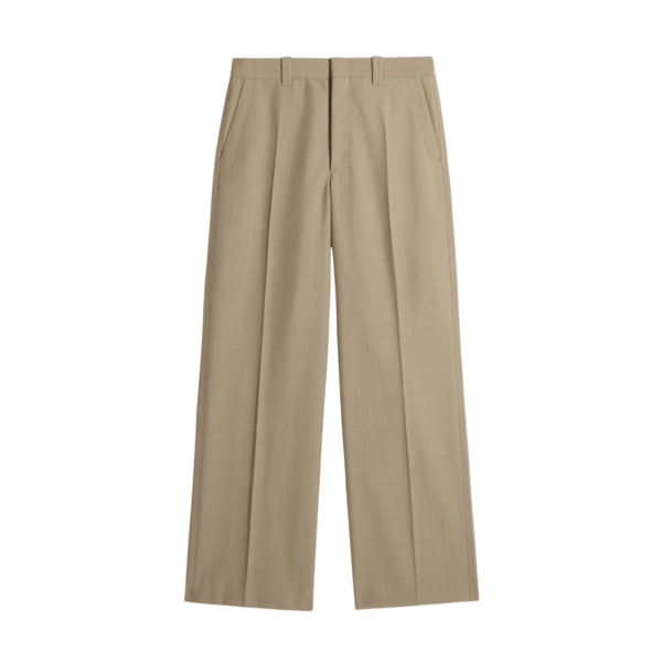 Lemaire Straight Tailored Pants in Polywool - Pants - Parisian Minimalist Luxury at Coveti