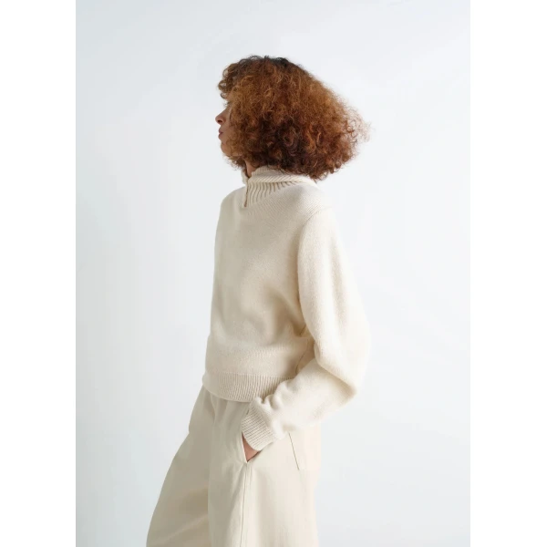 Lemaire Sweater with Hood in Wool Alpaca, view 2
